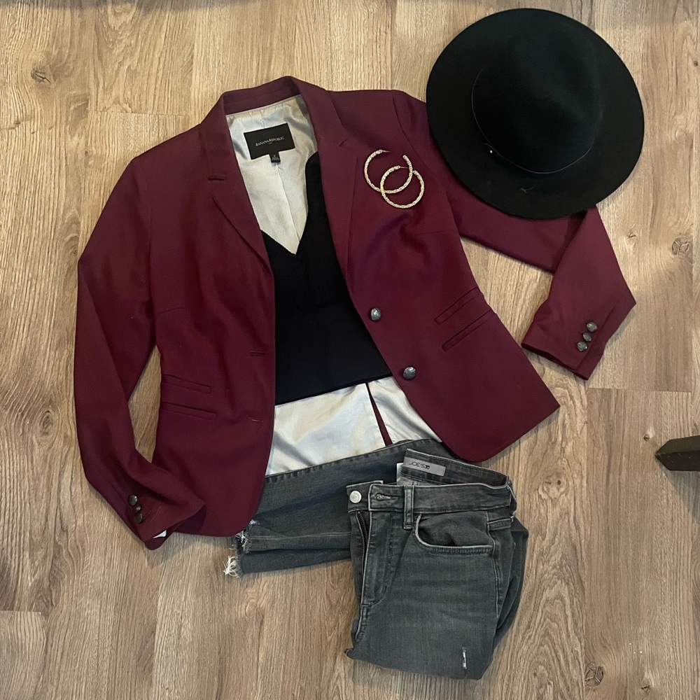 Banana Republic Maroon Blazer